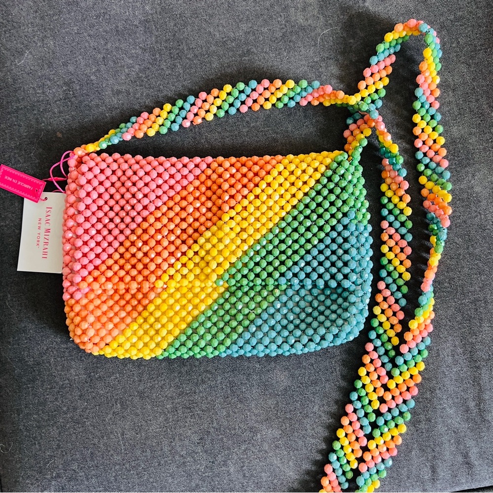 Issac Mizrahi Beaded Pirse with crossbody Bag